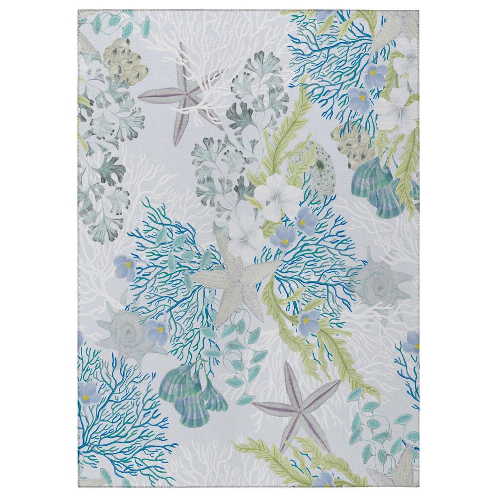 Dalyn Rug Company Seabreeze 5" x 7"6" Silver Indoor/Outdoor Area Rug, , large