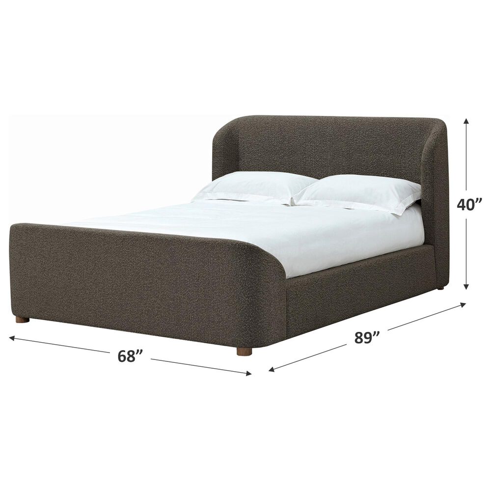 Urban Home Kiki Queen Upholstered Platform Bed in Pumpernickel, , large