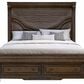 Sasha Lee Grand Teton Queen Storage Bed and 2 Nightstands in Warm Brown Oak, , large