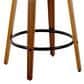 LumiSource Matisse 26" Swivel Counter Stool with Grey Fabric Upholstery in Walnut and Black (Set of 2), , large