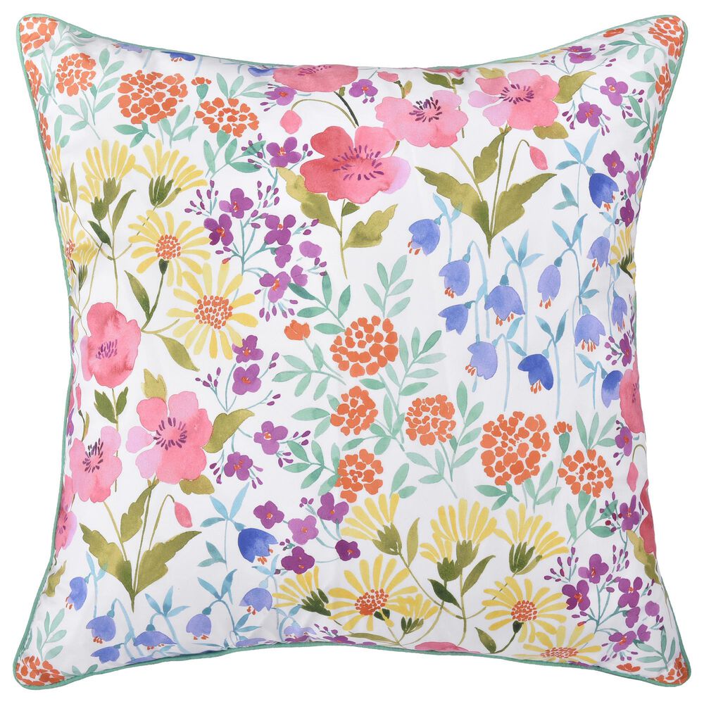 J. Queen New York Jules 26" Square Euro Pillow Sham in Turquoise, , large
