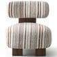 Furniture of America Carson Accent Chair in Malted Linen Stripe, , large