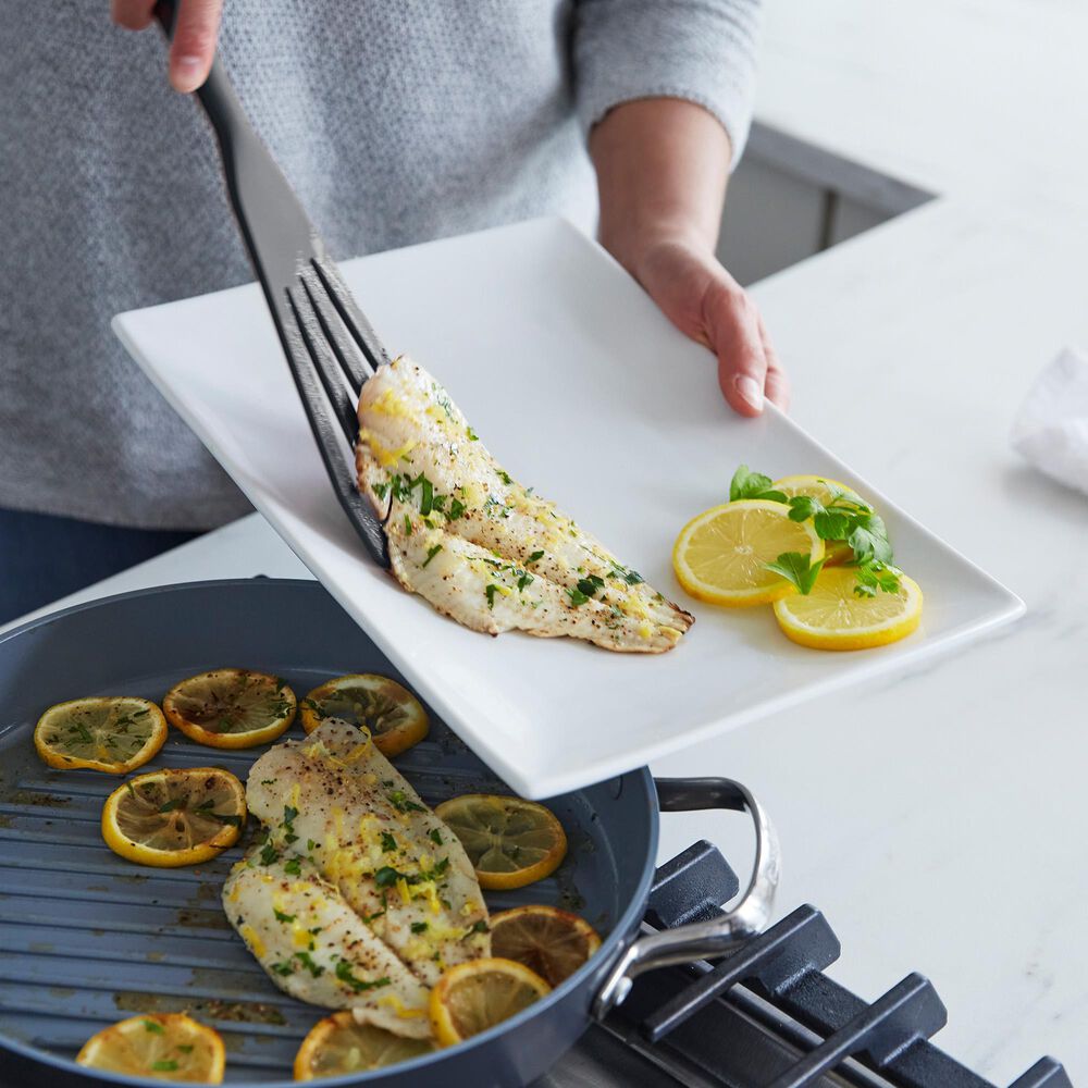 Green Pan Platinum Silicone Fish Turner in Charcoal Grey, , large