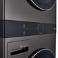 LG WashTower with Center Control 4.5 Cu. Ft. Washer and 7.4 Cu. Ft. Electric Dryer in Black Stainless Steel, , large