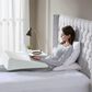 Hampton Park Memory Foam 22" x 24" Wedge Pillow in White, , large