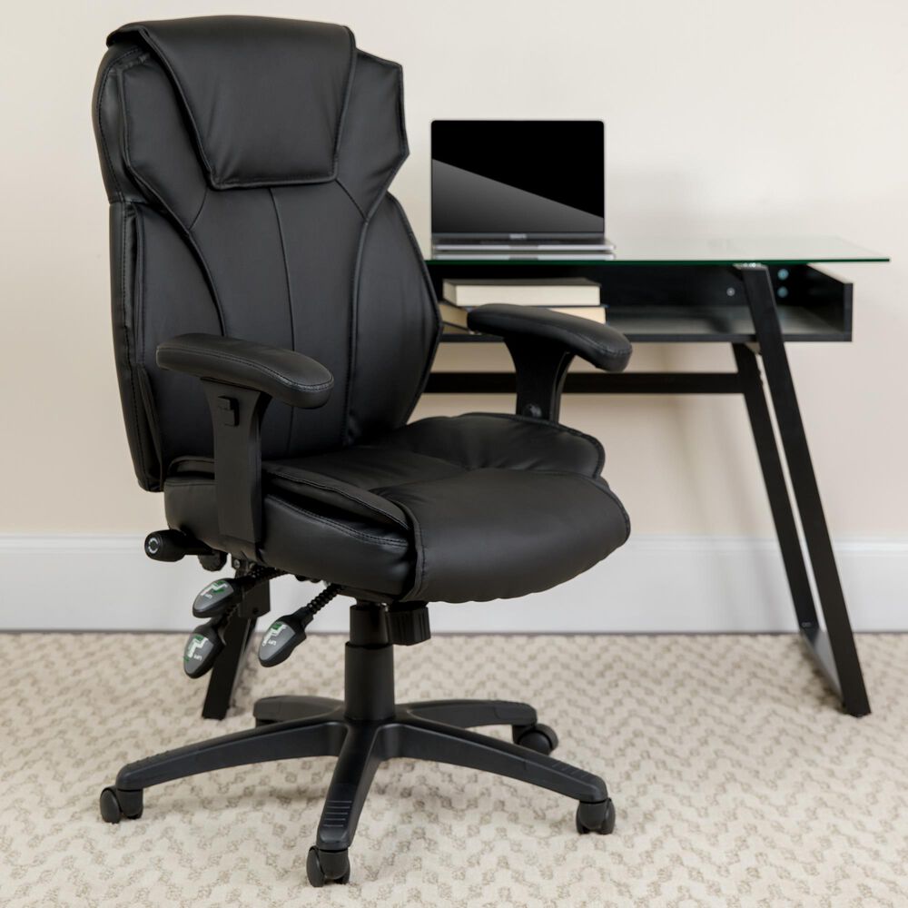 Flash Furniture Executive Swivel Chair in Black, , large