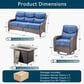 Sunwell Garden 4-Piece Firepit Set in Navy, , large