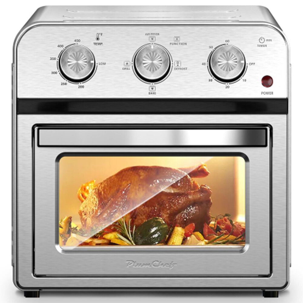 HOMLUX 13 Qt Air Fryer Toaster Oven in Silver, , large