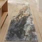 Nourison Silk Shadows 2"3" x 8" Beige and Blue Runner, , large