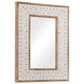 Maple and Jade 28" x 36" Wall Mirror in White and Brown, , large