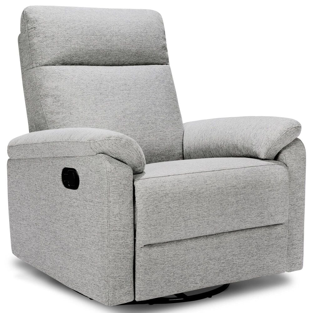 New Haus Suzy Swivel Glider Recliner in Frost Grey, , large