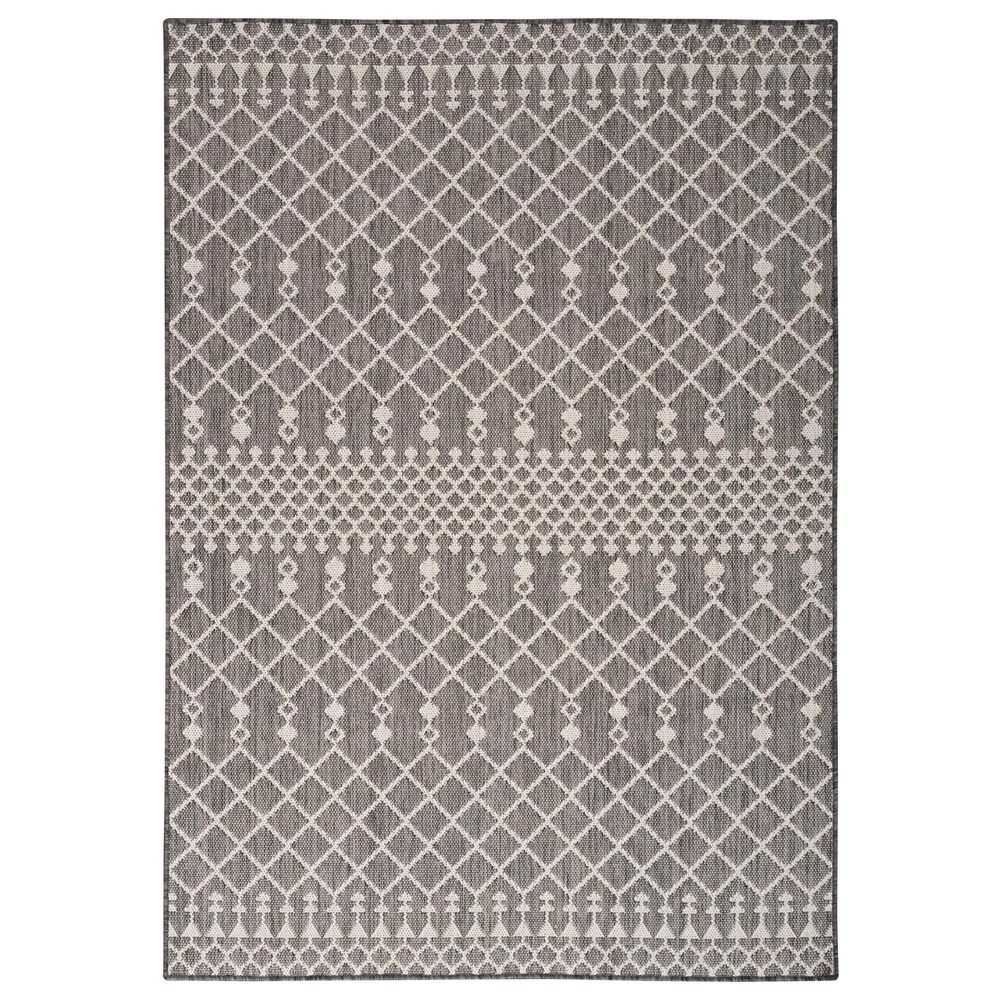 Nourison Positano Southwestern Charcoal 5&#39; x 7&#39; Indoor/Outdoor Area Rug, , large