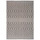 Nourison Positano Southwestern Charcoal 5" x 7" Indoor/Outdoor Area Rug, , large