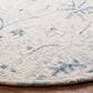 Safavieh Micro-Loop MLP506M 3" Round Light Blue and Ivory Area Rug, , large