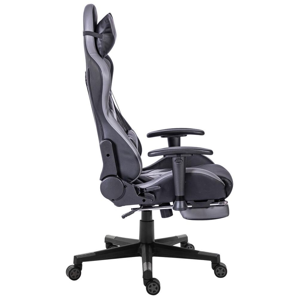 New Era Holding Group LTD High-Back Gaming Chair in Gray and Black, , large