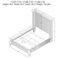 Bernards Furniture Group, Llc Jennie King Velvet Pleated Upholstered Bed in Gray, , large