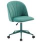 Linon Home Decor Adalynn Swivel Desk Chair in Aqua, , large