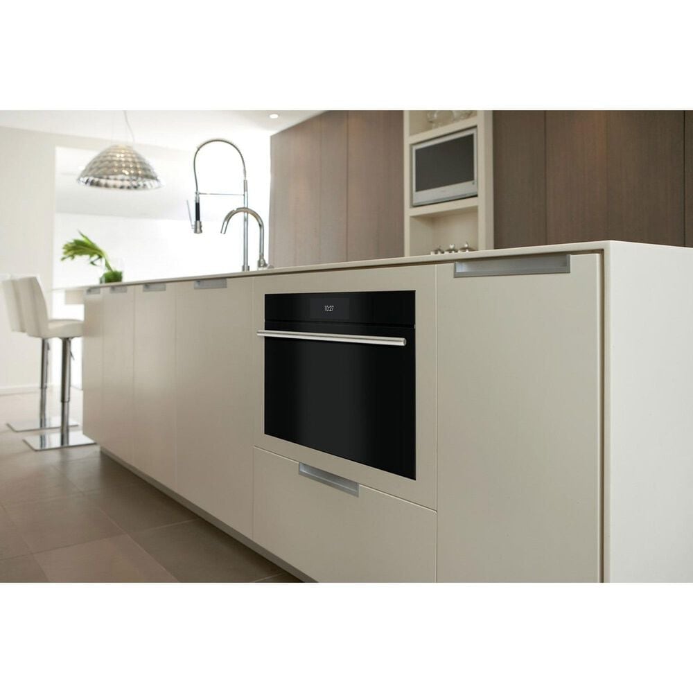 Wolf Appliances M Series 30" Contemporary Plumbed Convection Steam Oven in Black, , large
