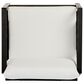 HOMLUX Outdoor Club Chair with Black Textilene Accents in White, , large