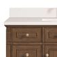 James Martin Vanities Lorelai 48" Single Vanity in Mid-Century Walnut with Single Hole and 3 CM White Zeus Quartz Top & Backsplash, , large