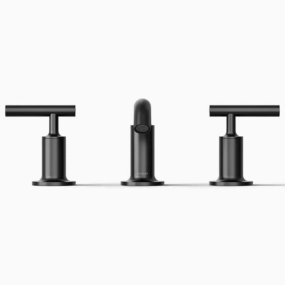 Kohler Purist Widespread Bathroom Sink Faucet in Matte Black, , large