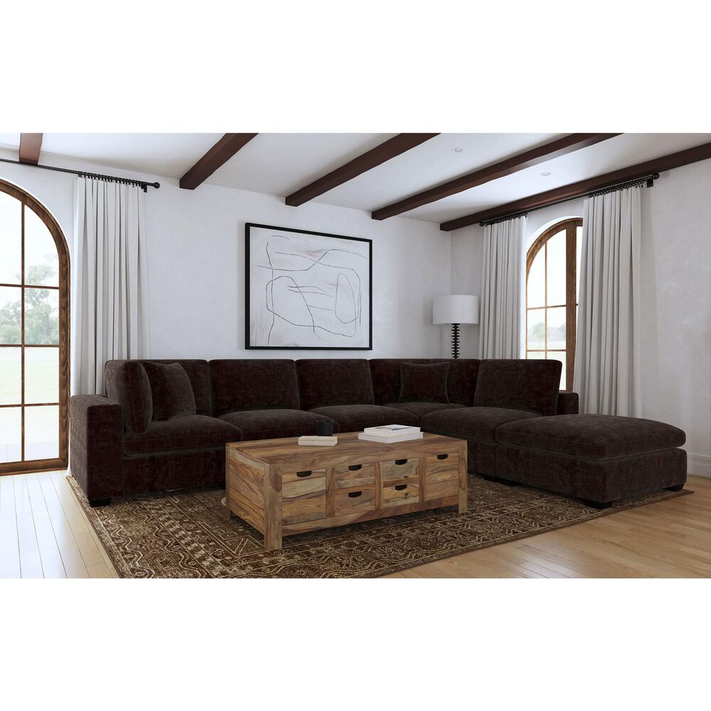 Coaster Lakeview Armless Chair in Dark Chocolate, , large