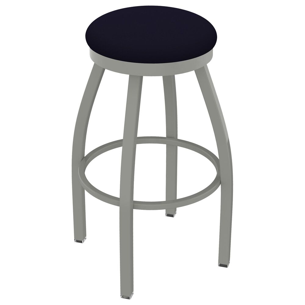 Holland Bar Stool 802 Misha 25" Swivel Counter Stool with Anodized Nickel and Canter Twilight Seat, , large