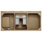 James Martin Vanities Solene 48" Single Bathroom Vanity in Seaside Oak with Single Hole 3 cm White Zeus Quartz Top and Rectangular Sink, , large