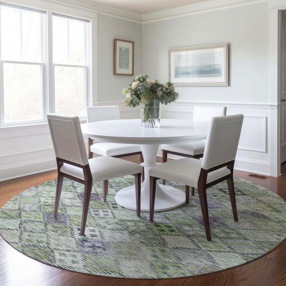Dalyn Rug Company Solace SL6 8&#39; Round Green Area Rug, , large