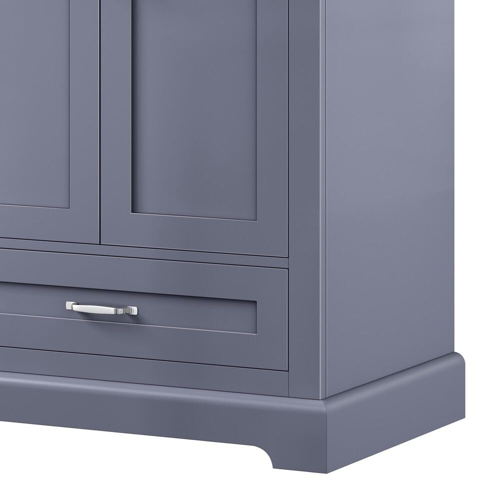 Lexora Home Dukes 72&quot; Double Bathroom Vanity in Dark Grey with 2 cm White Cultured Marble Top and Rectangular Sinks, , large