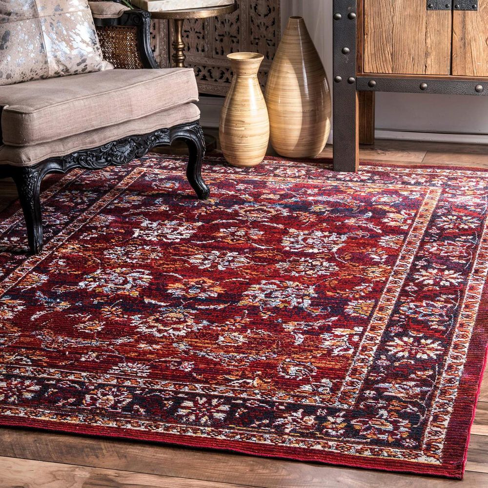 nuLOOM Fantasy KKFA01A 7'10" x 11' Burgundy Area Rug Nebraska