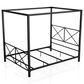 Furniture of America Rosadale Full X-Cross Canopy Bed in Black, , large