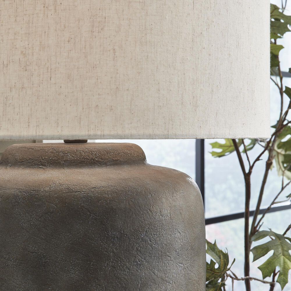 Ashley Zandophen Metal Table Lamp in Antique Gray, , large