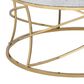 Pacific Landing Elise Round Coffee Table in Silver and Gold, , large