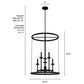 Hunter Briargrove Large Foyer Light in Matte Black, , large