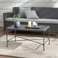 Hearth and Haven Luna Outdoor Metal Coffee Table with Lattice Top in Black, , large