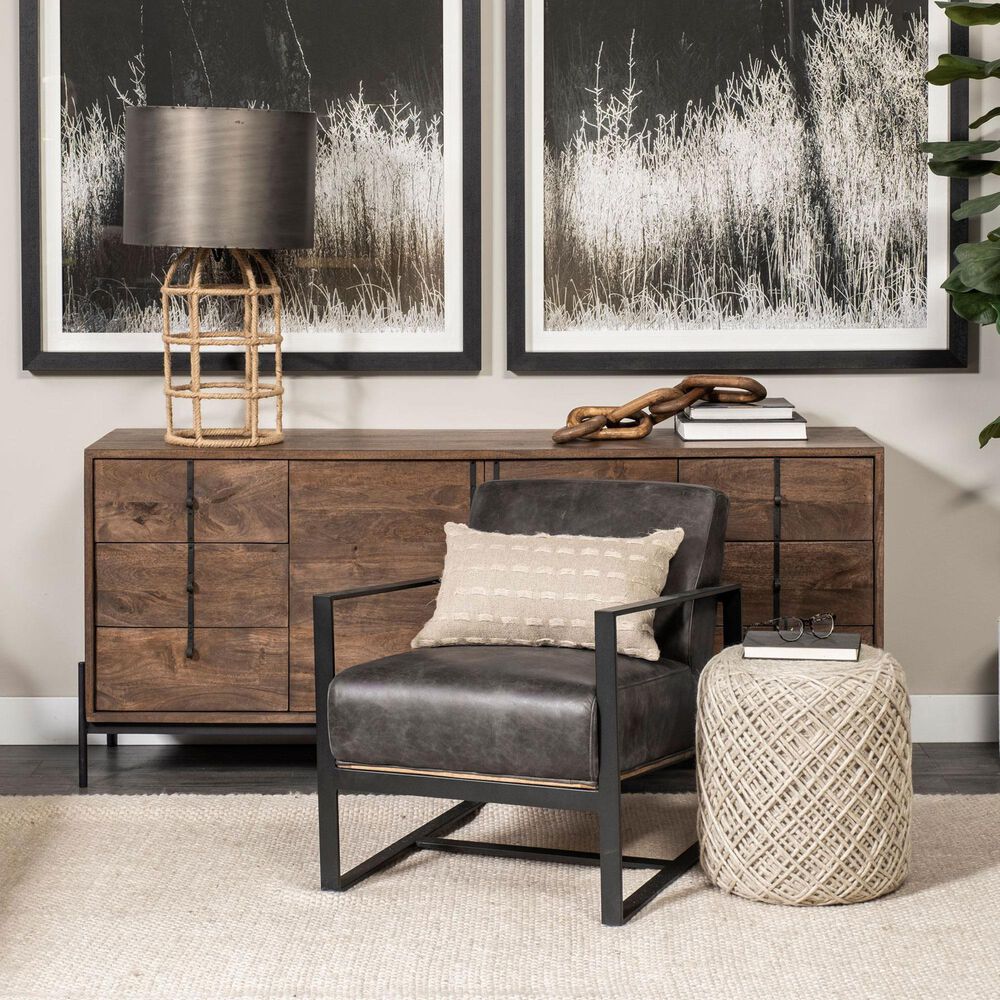 Mercana Allium Pouf in Oatmeal, , large