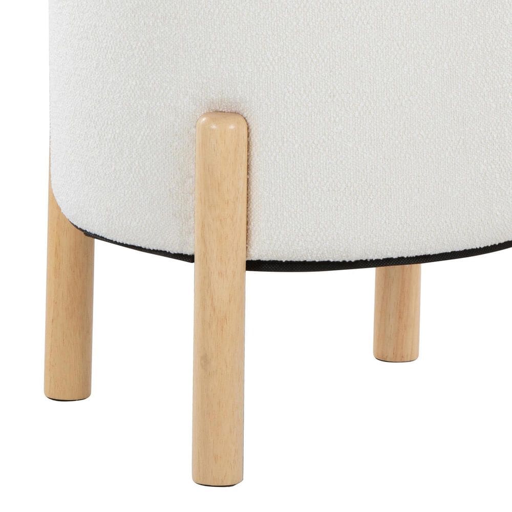 Lumisource Michelle Terry Ottoman in Cream, , large