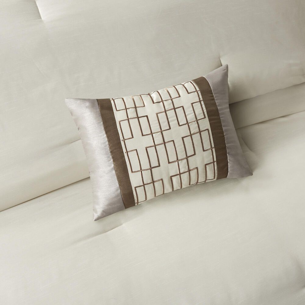 Hampton Park Genevieve 7-Piece Queen Comforter Set in Taupe and Brown, , large