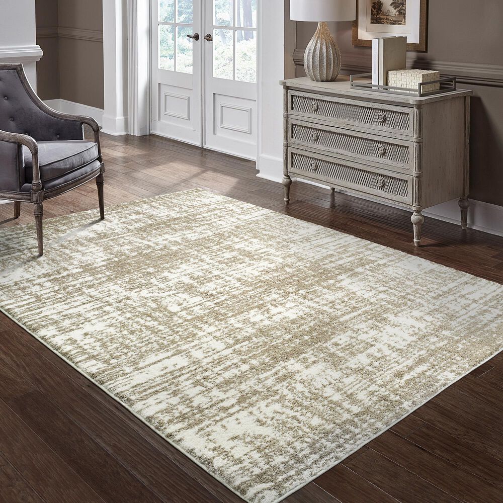 Oriental Weavers Verona Ivory and Taupe 5&#39;3&quot; x 7&#39;6&quot; Area Rug, , large