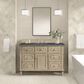 James Martin Vanities Lorelai 48" Single Vanity in Whitewashed Oak with 3 cm Parisien Bleu Quartz Top, , large