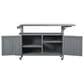 Hearth and Haven Outdoor Kitchen Island Cart with Adjustable Shelves and Stainless Steel Top in Gray, , large