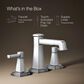Kohler Riff Widespread Bathroom Sink Faucet in Polished Chrome, , large