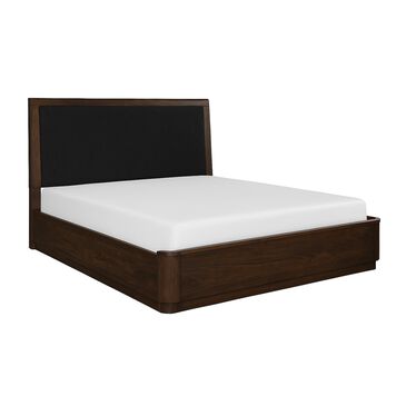 Millenium Dilenno California King Panel Bed in Dark Brown with USB Ports, , large