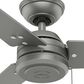 Hunter Cassisus 52" Outdoor Ceiling Fan in Matte Silver, , large