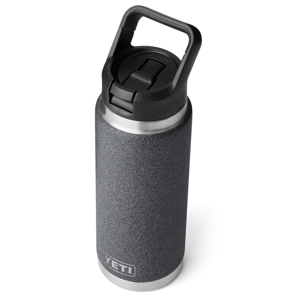 YETI Rambler 26 Oz Bottle with Straw Cap in Black Stone, , large