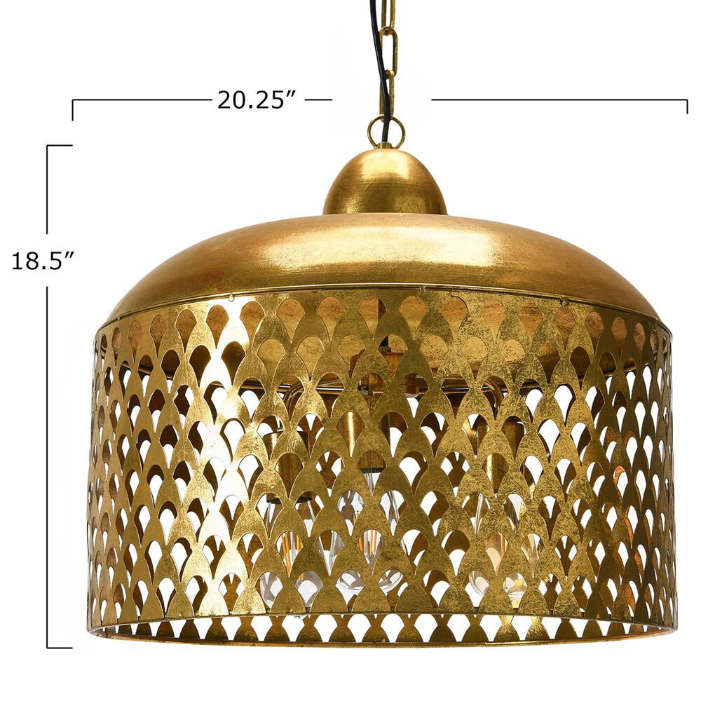 Creative Coop Stella 3-Light Pendant in Brushed Gold, , large