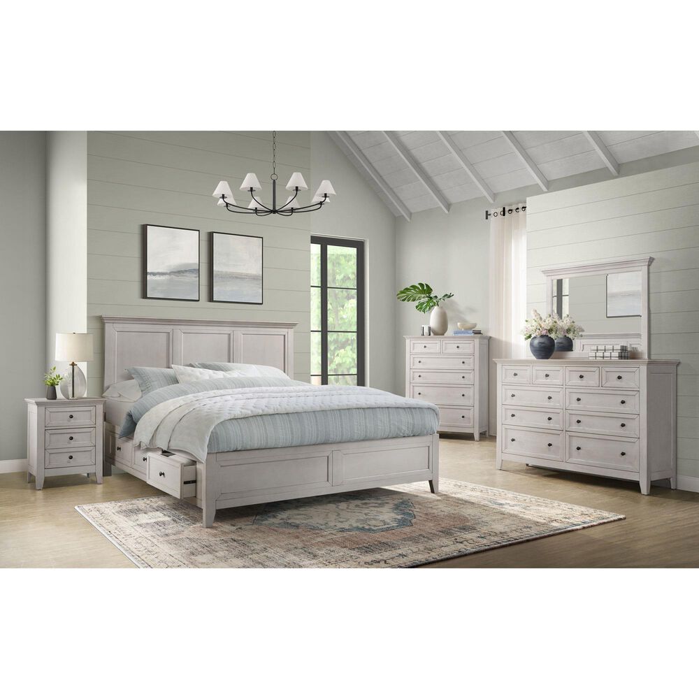Hawthorne Furniture San Mateo 3-Drawer Nightstand in Rustic White, , large