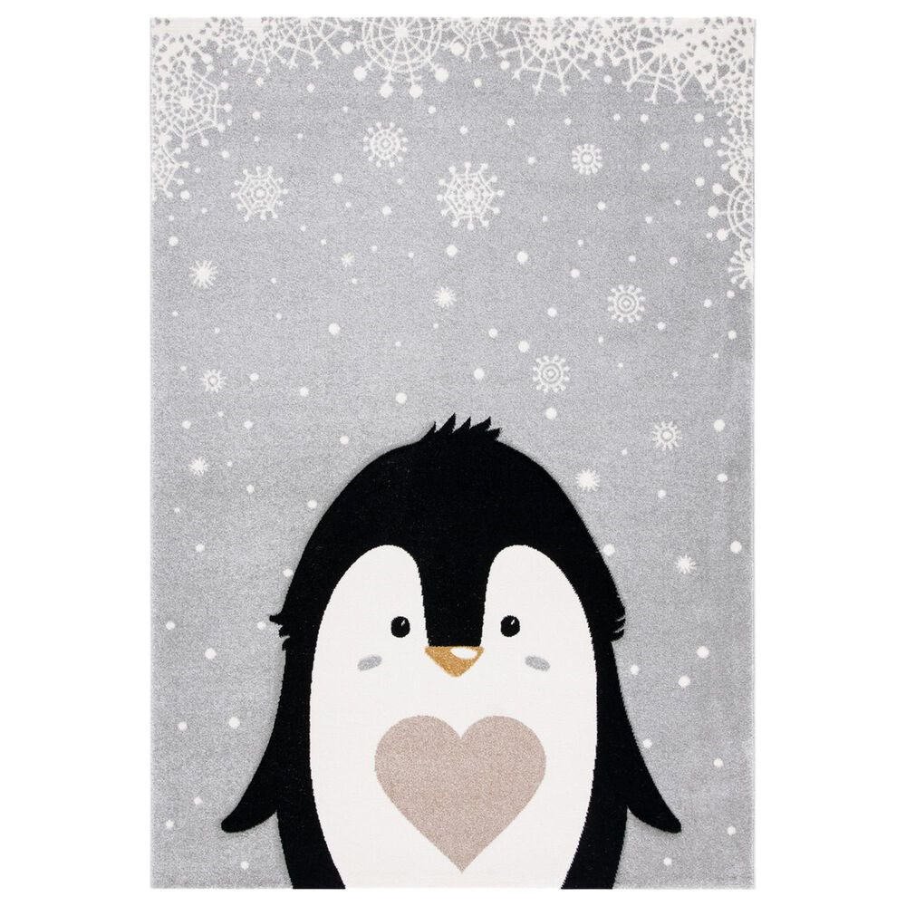 Safavieh Carousel 5"3" x 7"6" Light Grey and Black Kids  Area Rug, , large