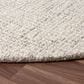 L&R Resources Criss Cross Ivory and Greige 8" Round Area Rug, , large